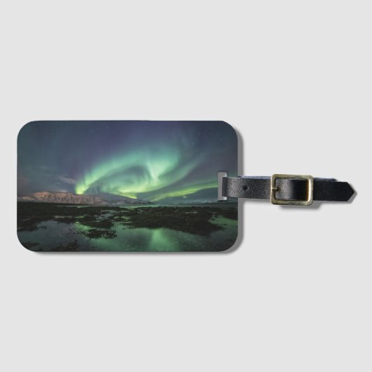 Northern Lights Astro Photo Bagagelabel (Voorkant (horizontaal))