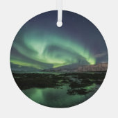 Northern Lights Astro Photo Glas Ornament (Achterkant)