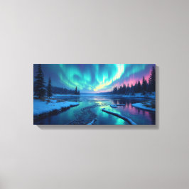 Northern Lights Aurora Borealis Canvas Afdruk