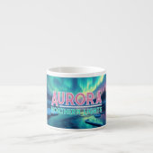 Northern Lights Aurora Borealis Espresso Kop (Voorkant)