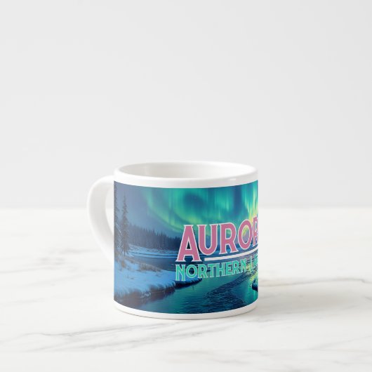 Northern Lights Aurora Borealis Espresso Kop (Links)