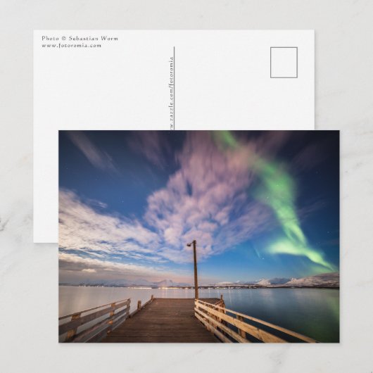 Northern Lights Aurora Jetty Briefkaart (Voorkant / Achterkant)