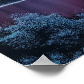 Northern Lights Bob Ross - geïnspireerd landschap Poster (Hoek)