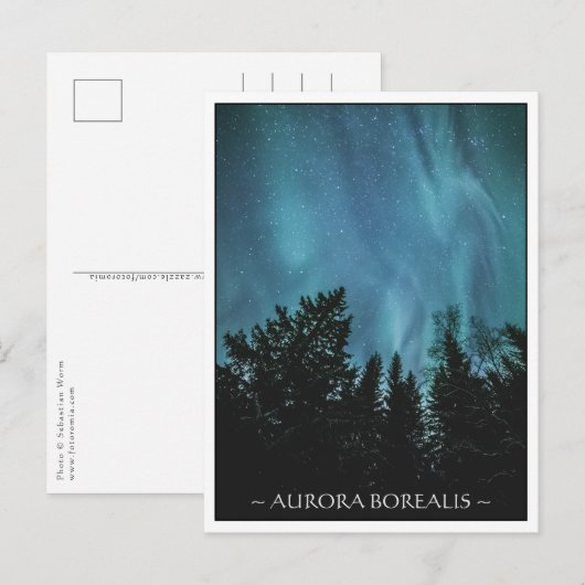 Northern Lights Briefkaart (Voorkant / Achterkant)