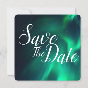 Northern Lights Bruiloft Bewaar de datum Save The Date