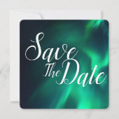 Northern Lights Bruiloft Bewaar de datum Save The Date (Voorkant)