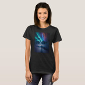 Northern Lights - Couple Holding Hands Aurora Bore T-shirt (Voorkant volledig)