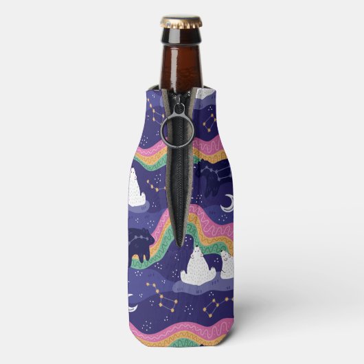 Northern Lights Cozy Flesjeskoeler (Fles Achterkant)