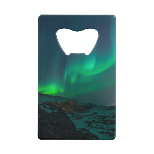 Northern lights creditkaart flessenopener (Voorkant)
