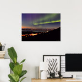 Northern Lights Dancing voor Denali Poster (Thuiskantoor)