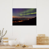 Northern Lights Dancing voor Denali Poster (Keuken)
