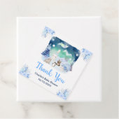Northern Lights Dieren Baby shower Dank u Bedankjes Labels (In situ)