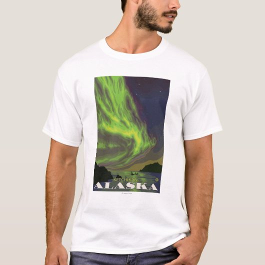 Northern Lights en Orcas - Ketchikan, Alaska T-shirt (Voorkant)