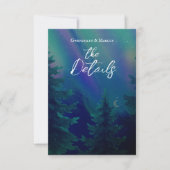 Northern Lights Forest Details Enclosure Card RSVP Kaartje (Voorkant)