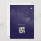 Northern Lights Forest  QR Code Wedding Kaart (Achterkant)