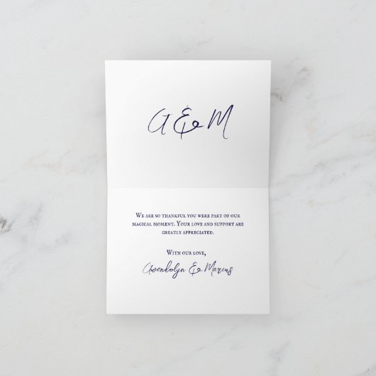 Northern Lights Forrest Magical Moment Wedding  Bedankkaart (Binnen)