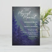 Northern Lights Forrest Magical Moment Wedding Kaart (Staand voorkant)