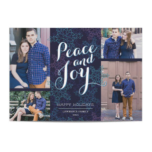 Northern Lights Holiday Photo Card Feestdagenkaart