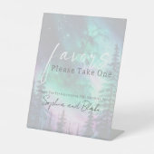 Northern Lights Huwelijksgunsten Pedestal Sign Reclamebord Met Voetstuk (Voorkant)