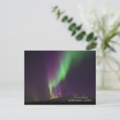 Northern Lights in Lappland, Zweden Briefkaart (Staand voorkant)