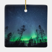 Northern Lights Keramisch Ornament (Achterkant)