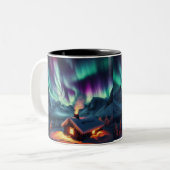 Northern Lights Magic Coffee Mok / Uniek geschenk (Voorkant links)