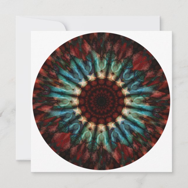 Northern Lights Mandala Art Kaart (Voorkant)