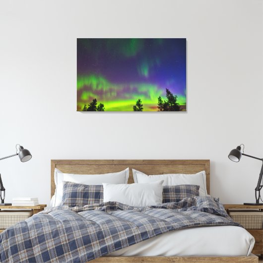 Northern Lights | Manitoba Canada Canvas Afdruk (Insitu (Slaapkamer))