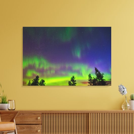 Northern Lights | Manitoba Canada Canvas Afdruk (Insitu (Woonkamer))