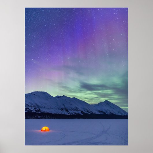 Northern Lights Moose Pass Kenai Peninsula Poster (Voorkant)