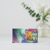 Northern Lights Night Art Peace Love Party Destiny Visitekaartje (Staand voorkant)