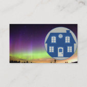 Northern Lights Night Art Peace Love Party Destiny Visitekaartje (Achterkant)