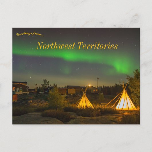 Northern Lights Northwest Territories Canada Briefkaart (Voorkant)