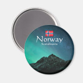 Northern Lights Norway Souvenir Magneet (Voorkant / Achterkant)