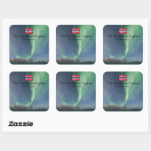 Northern Lights Norway Souvenir Vierkante Sticker (Vel)