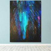 Northern Lights Painting Canvas Afdruk (Insitu (Houten vloer))