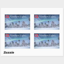 Northern Lights Rechthoekige Sticker