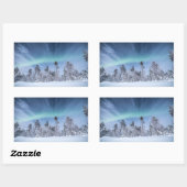 Northern Lights Rechthoekige Sticker (Vel)