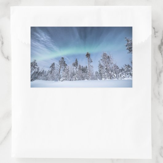 Northern Lights Rechthoekige Sticker (Tas)