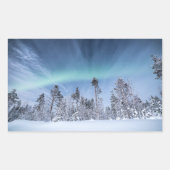 Northern Lights Rechthoekige Sticker (Voorkant)