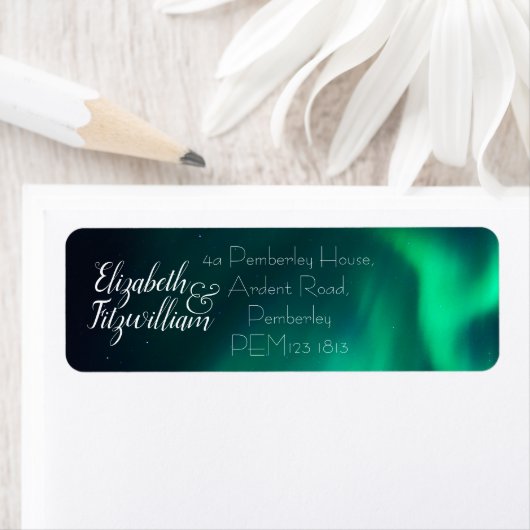 Northern Lights retour adreslabel Etiket (Insitu)