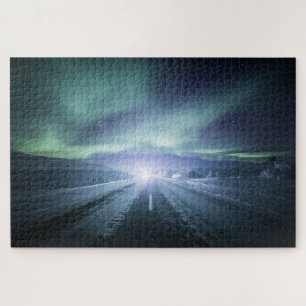 Northern Lights Road Finland Legpuzzel