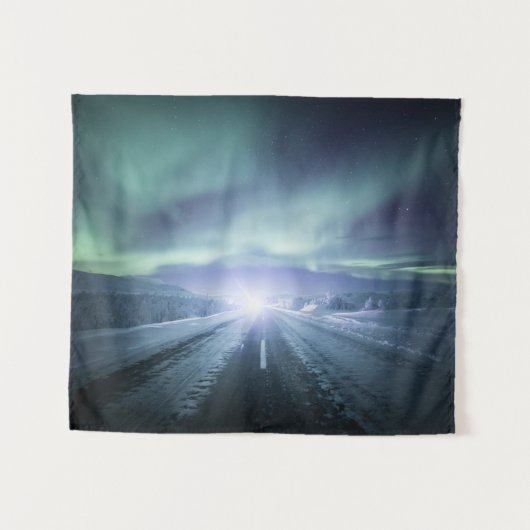 Northern Lights Road Wandkleed (Voorkant (horizontaal))