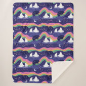 Northern Lights Sherpa Blanket Deken (Voorkant)