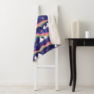 Northern Lights Sherpa Blanket Deken
