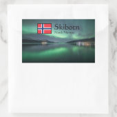 Northern Lights Skibotn Rechthoekige Sticker (Tas)