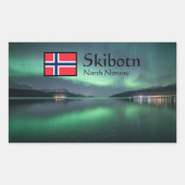 Northern Lights Skibotn Rechthoekige Sticker (Voorkant)