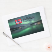 Northern Lights Skibotn Rechthoekige Sticker (Envelop)