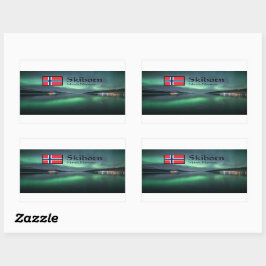 Northern Lights Skibotn Rechthoekige Sticker