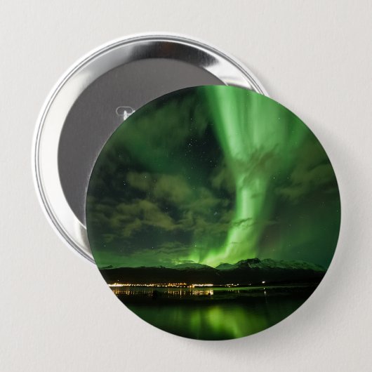 Northern Lights Skibotn Ronde Button 4,0 Cm (Voorkant /achterkant)